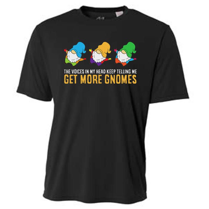 The Voices In My Head Keep Telling Me Get More Gnomes Cooling Performance Crew T-Shirt