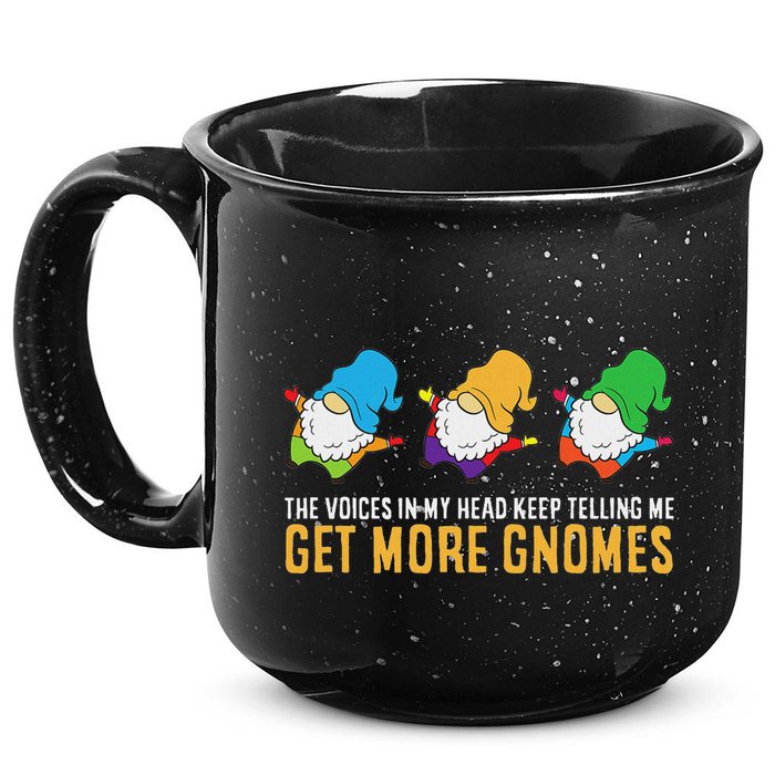 The Voices In My Head Keep Telling Me Get More Gnomes 15oz Campfire Ceramic Mug