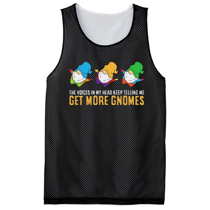 The Voices In My Head Keep Telling Me Get More Gnomes Mesh Reversible Basketball Jersey Tank