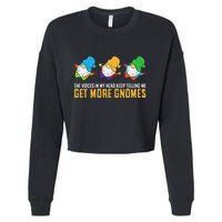 The Voices In My Head Keep Telling Me Get More Gnomes Cropped Pullover Crew