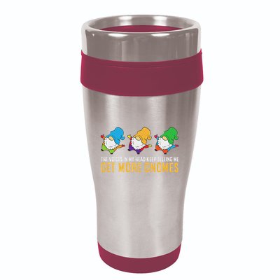 The Voices In My Head Keep Telling Me Get More Gnomes 16oz Travel Tumbler