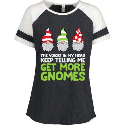 The Voices In My Head Keep Telling Me Get More Gnomes Enza Ladies Jersey Colorblock Tee