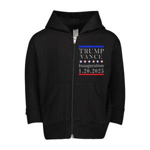 Trump Vance Inauguration Day 2025 Toddler Zip Fleece Hoodie