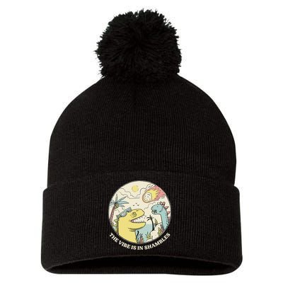 The Vibe Is In Shambles Pom Pom 12in Knit Beanie