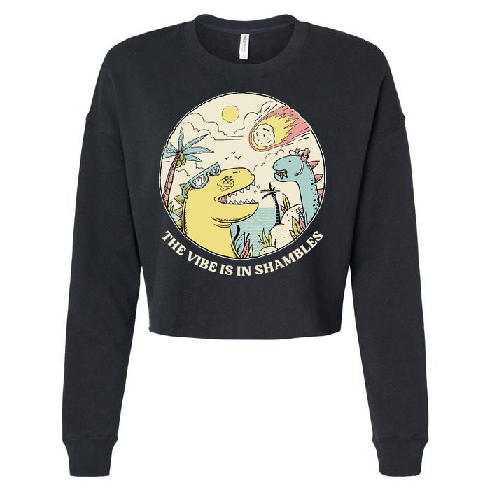 The Vibe Is In Shambles Cropped Pullover Crew