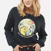 The Vibe Is In Shambles Cropped Pullover Crew