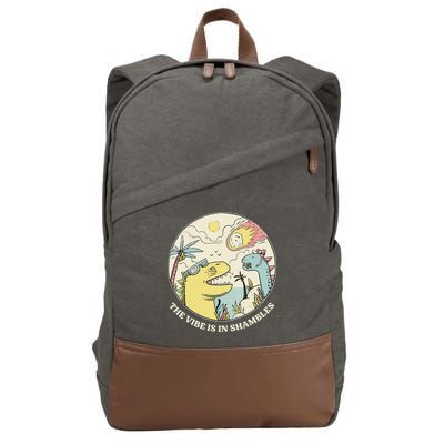 The Vibe Is In Shambles Cotton Canvas Backpack