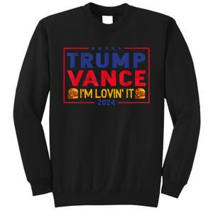 Trump Vance IM Lovin It Hamburger 2024 Sweatshirt