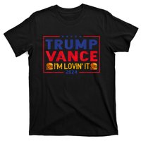 Trump Vance IM Lovin It Hamburger 2024 T-Shirt