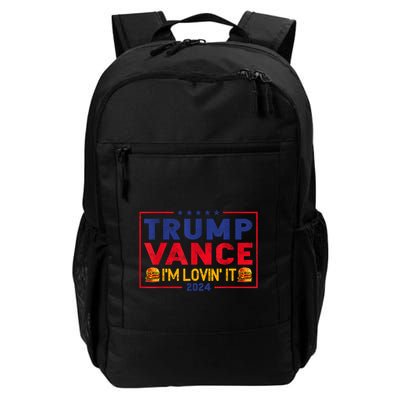 Trump Vance IM Lovin It Hamburger 2024 Backpack