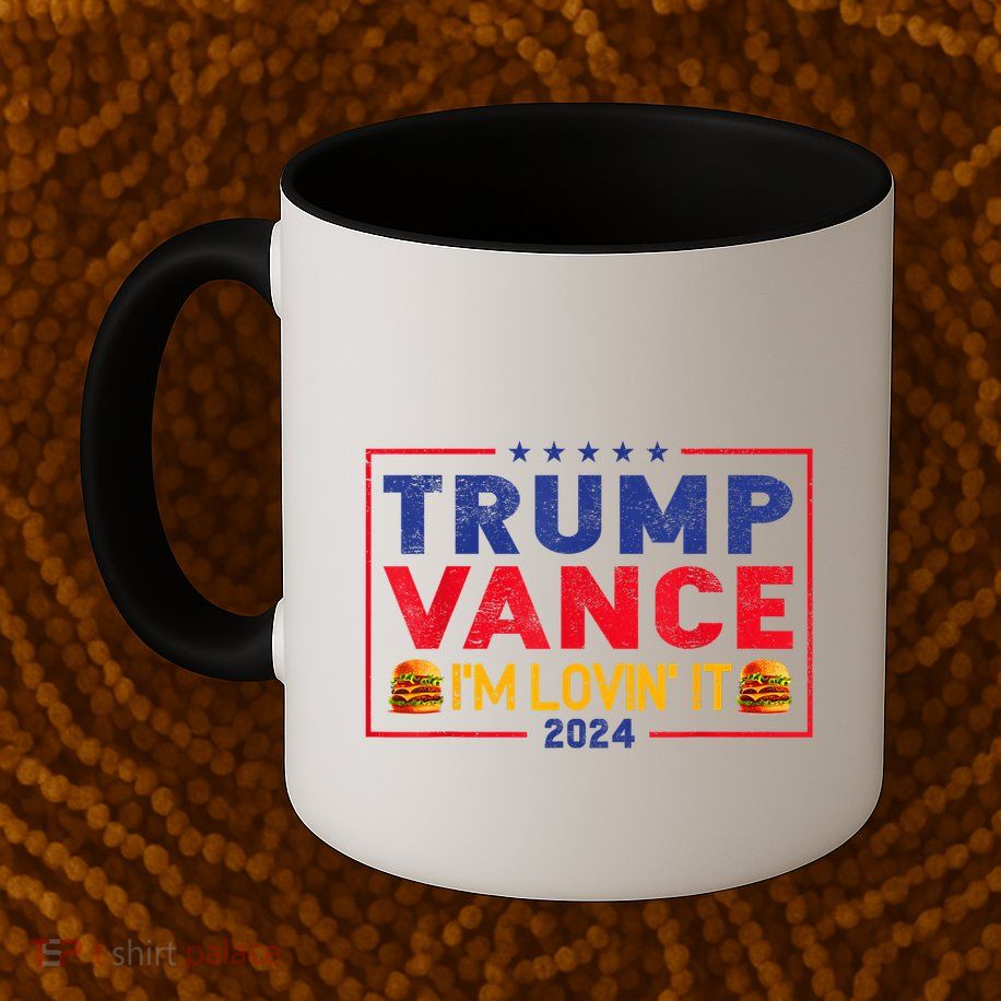Trump Vance IM Lovin It Hamburger 2024 Mug