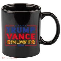 Trump Vance IM Lovin It Hamburger 2024 11oz C Handle Ceramic Mug