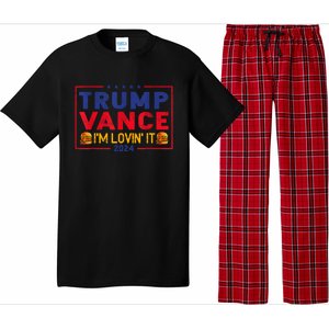 Trump Vance IM Lovin It Hamburger 2024 Pajama Set