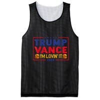 Trump Vance IM Lovin It Hamburger 2024 Mesh Reversible Basketball Jersey Tank