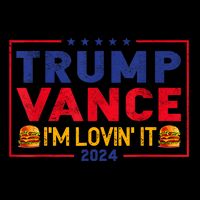 Trump Vance IM Lovin It Hamburger 2024 Magnet