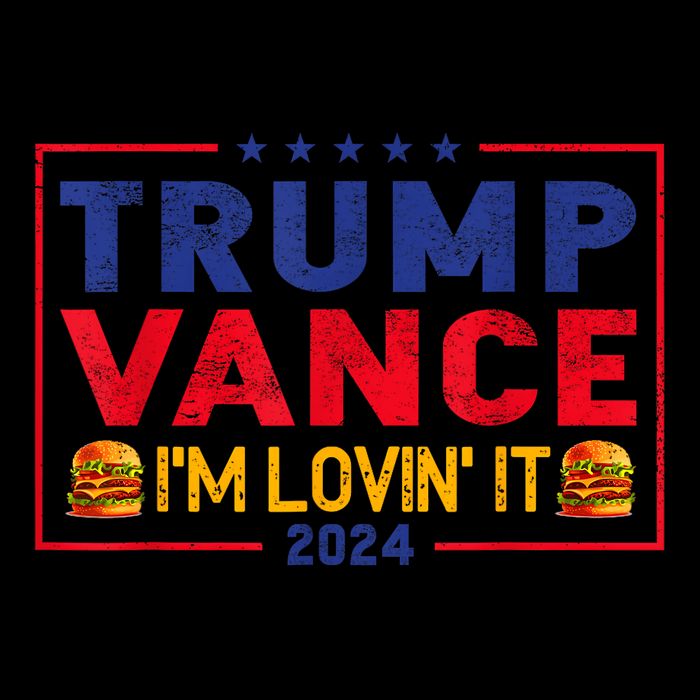 Trump Vance IM Lovin It Hamburger 2024 Magnet