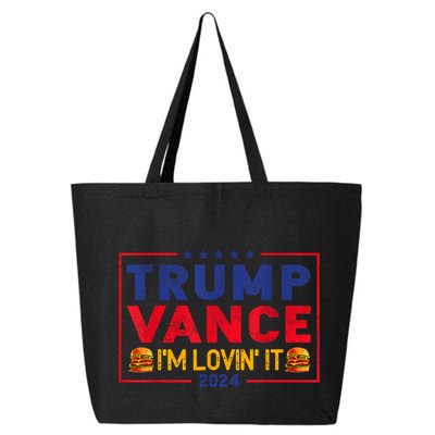 Trump Vance IM Lovin It Hamburger 2024 25L Jumbo Tote
