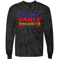 Trump Vance IM Lovin It Hamburger 2024 Tie-Dye Long Sleeve Shirt