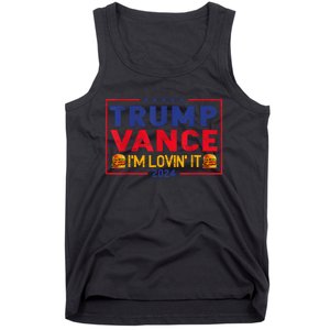 Trump Vance IM Lovin It Hamburger 2024 Tank Top