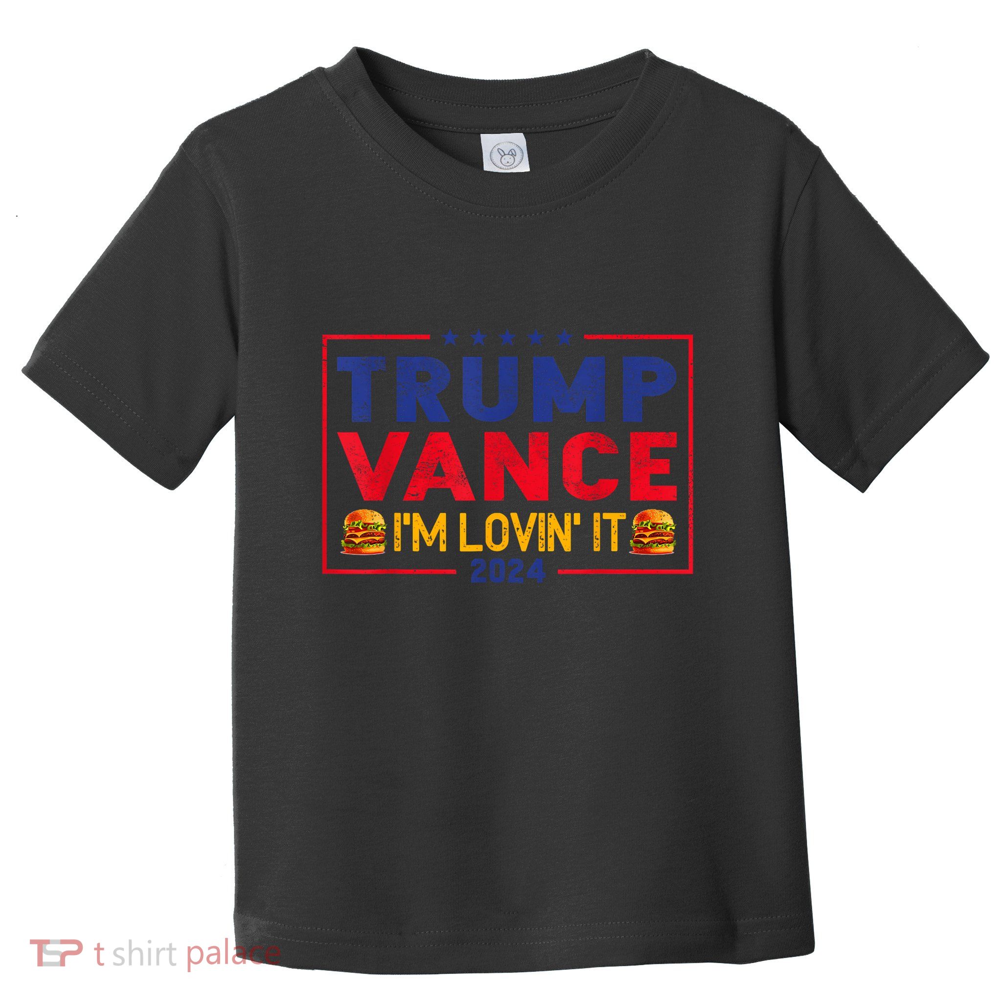 Trump Vance IM Lovin It Hamburger 2024 Toddler T-Shirt
