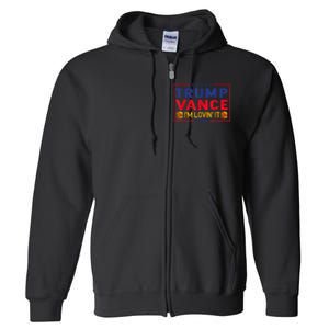 Trump Vance IM Lovin It Hamburger 2024 Full Zip Hoodie