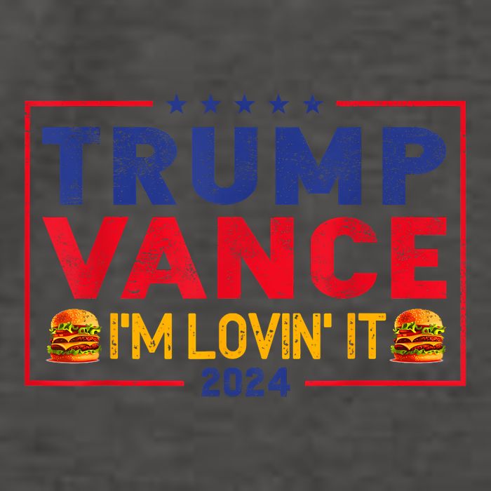 Trump Vance IM Lovin It Hamburger 2024 Vector Backpack