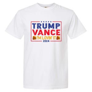 Trump Vance IM Lovin It Hamburger 2024 Garment-Dyed Heavyweight T-Shirt