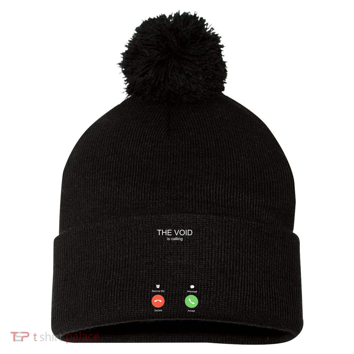 The Void Is Calling Pom Pom 12in Knit Beanie