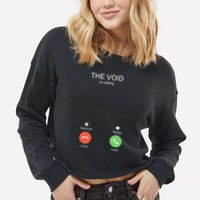 The Void Is Calling Cropped Pullover Crew