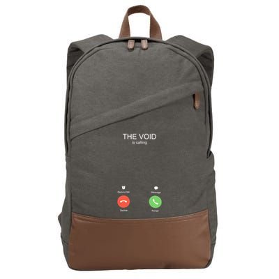 The Void Is Calling Cotton Canvas Backpack