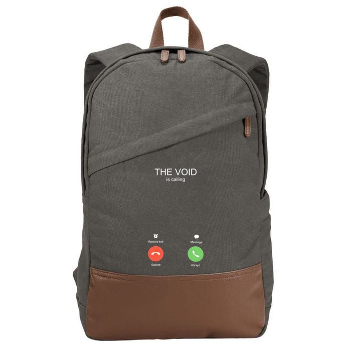 The Void Is Calling Cotton Canvas Backpack