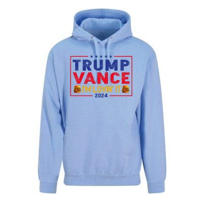 Trump Vance IM Lovin It Hamburger 2024 Unisex Surf Hoodie