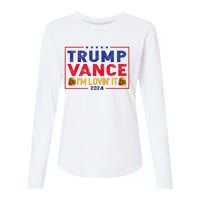 Trump Vance IM Lovin It Hamburger 2024 Womens Cotton Relaxed Long Sleeve T-Shirt