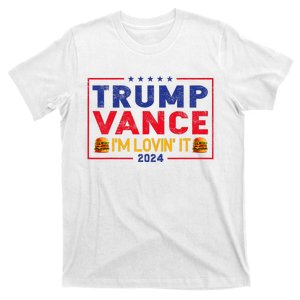 Trump Vance IM Lovin It Hamburger 2024 T-Shirt