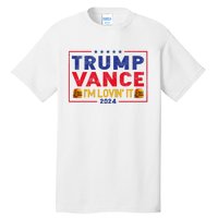 Trump Vance IM Lovin It Hamburger 2024 Tall T-Shirt