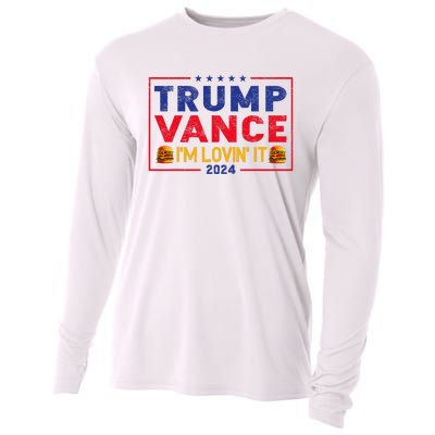 Trump Vance IM Lovin It Hamburger 2024 Cooling Performance Long Sleeve Crew