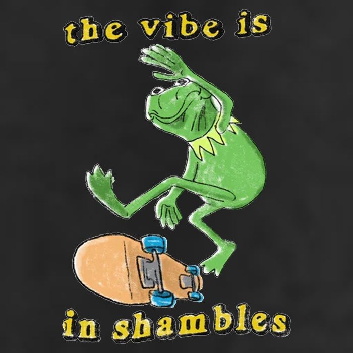 The Vibe Is In Shambles 7 Panel Mesh Trucker Snapback Hat