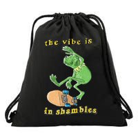 The Vibe Is In Shambles Drawstring Bag