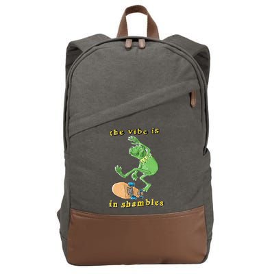 The Vibe Is In Shambles Cotton Canvas Backpack
