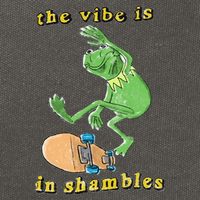 The Vibe Is In Shambles Cotton Canvas Backpack