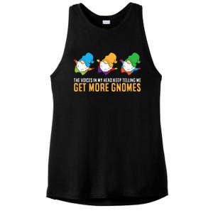 The Voices In My Head Keep Telling Me Get More Gnomes Gift Ladies PosiCharge Tri-Blend Wicking Tank