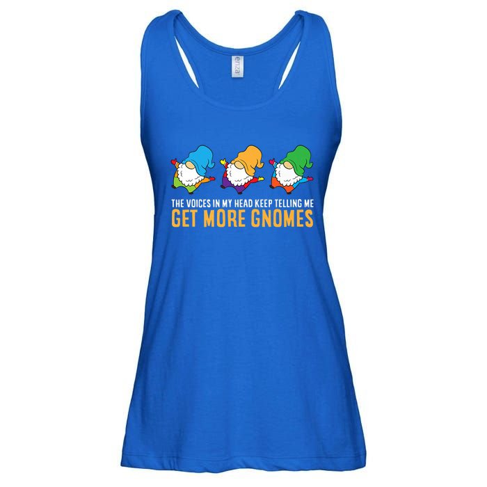 The Voices In My Head Keep Telling Me Get More Gnomes Gift Ladies Essential Flowy Tank