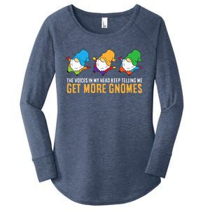 The Voices In My Head Keep Telling Me Get More Gnomes Gift Women's Perfect Tri Tunic Long Sleeve Shirt