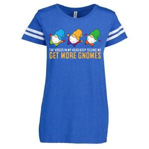 The Voices In My Head Keep Telling Me Get More Gnomes Gift Enza Ladies Jersey Football T-Shirt