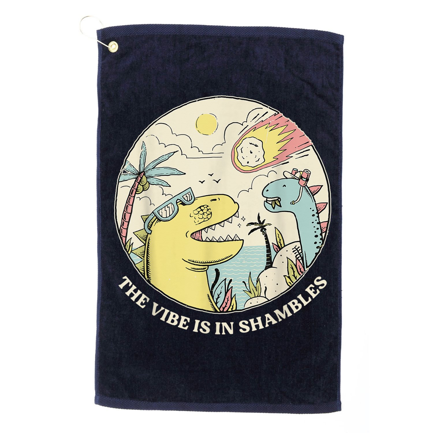 The Vibe Is In Shambles Golf Towel