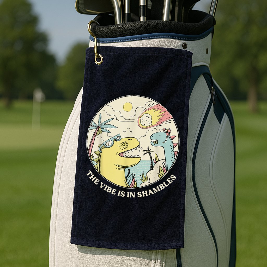 The Vibe Is In Shambles Golf Towel