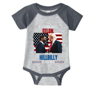 Trump Vance ItS Gonna Take A Felon And A Hillbilly To Fix Infant Baby Jersey Bodysuit