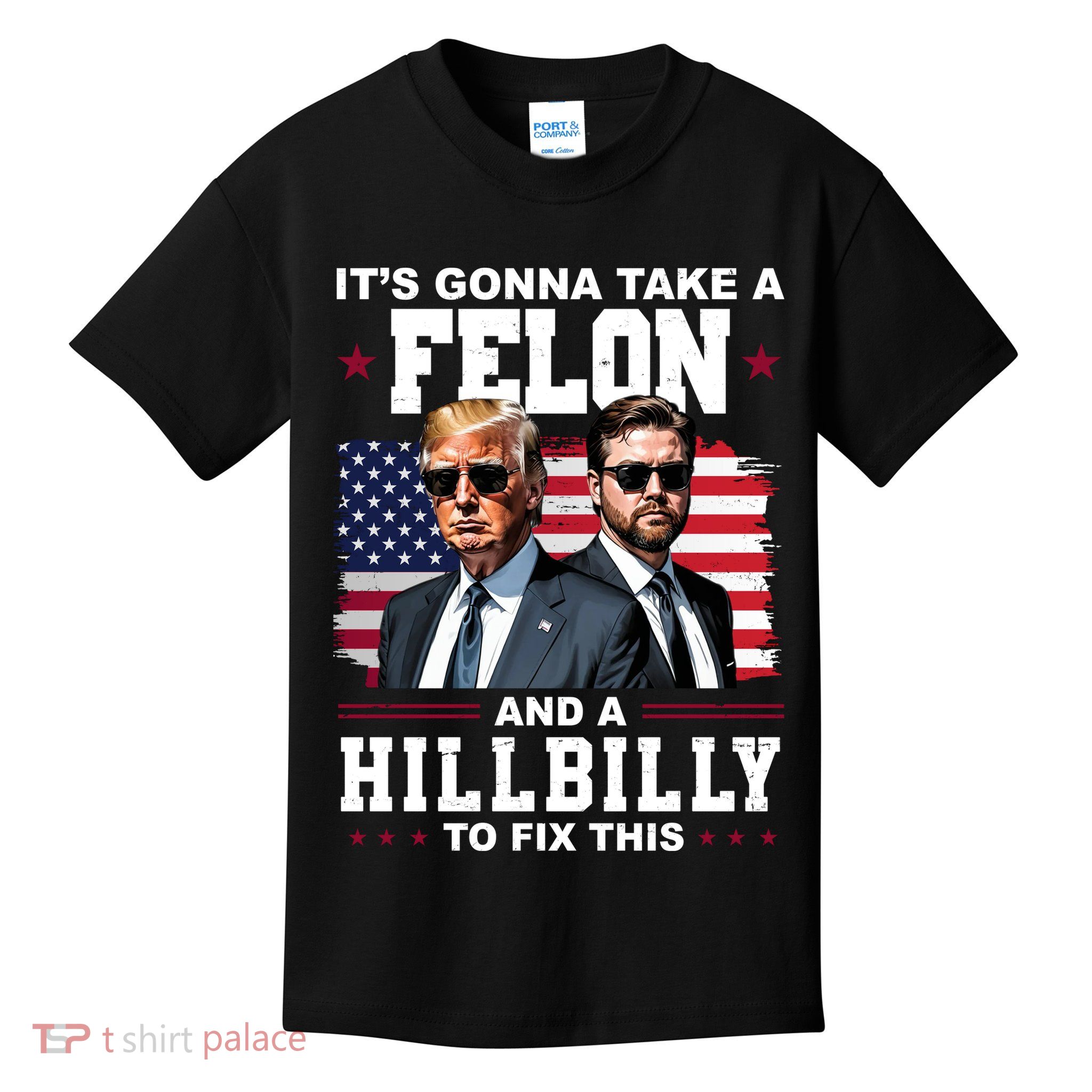 Trump Vance ItS Gonna Take A Felon And A Hillbilly To Fix Kids T-Shirt