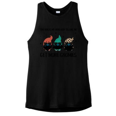 The Voices In My Head Keep Telling Me Get More Gnomes Gift Ladies PosiCharge Tri-Blend Wicking Tank