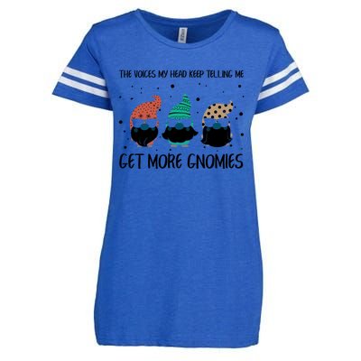 The Voices In My Head Keep Telling Me Get More Gnomes Gift Enza Ladies Jersey Football T-Shirt